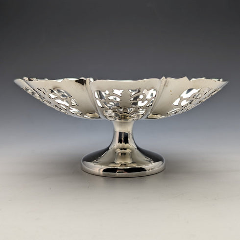 1933 British Vintage Sterling Silver Compote/Tazza Pair Total 335g Viners